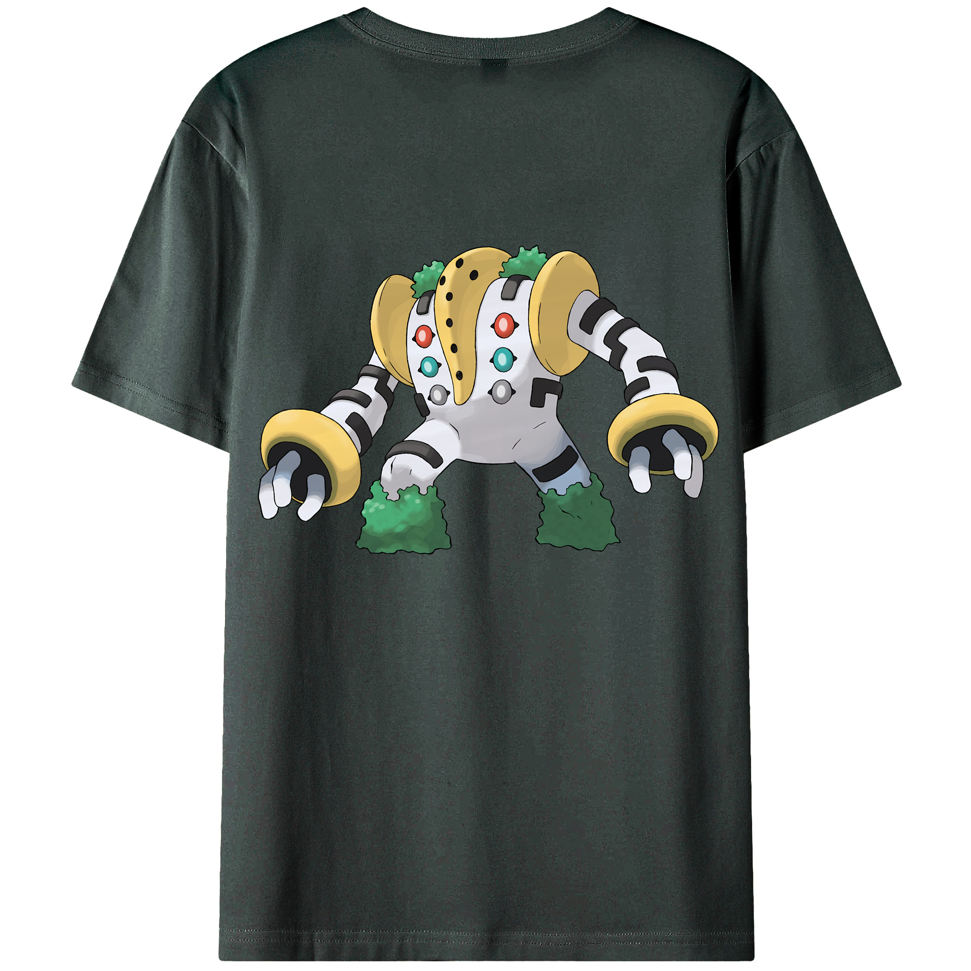 （画像用） ポケットモンスター Pokémon 綿100％ メンズ半袖Tシャツ（バックプリント） 通気性
